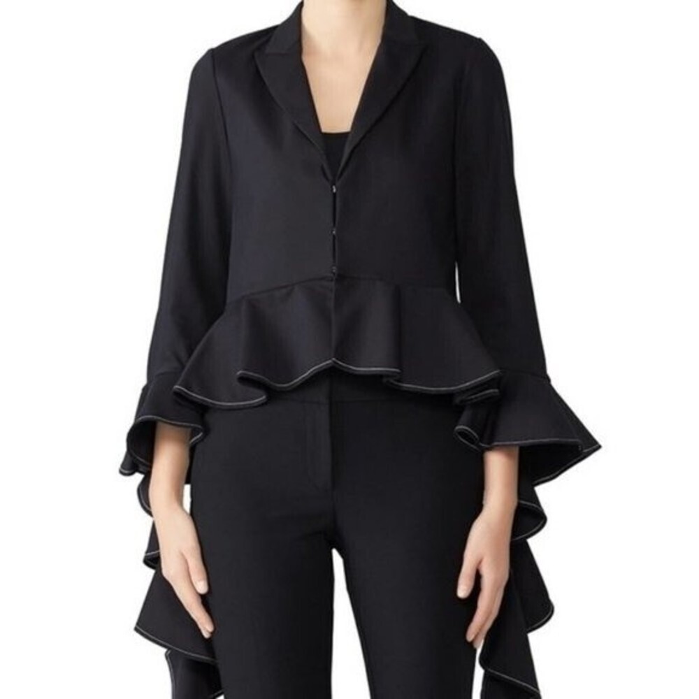 Alexis | Adelle Jacket Ruffle Sleeves Black S